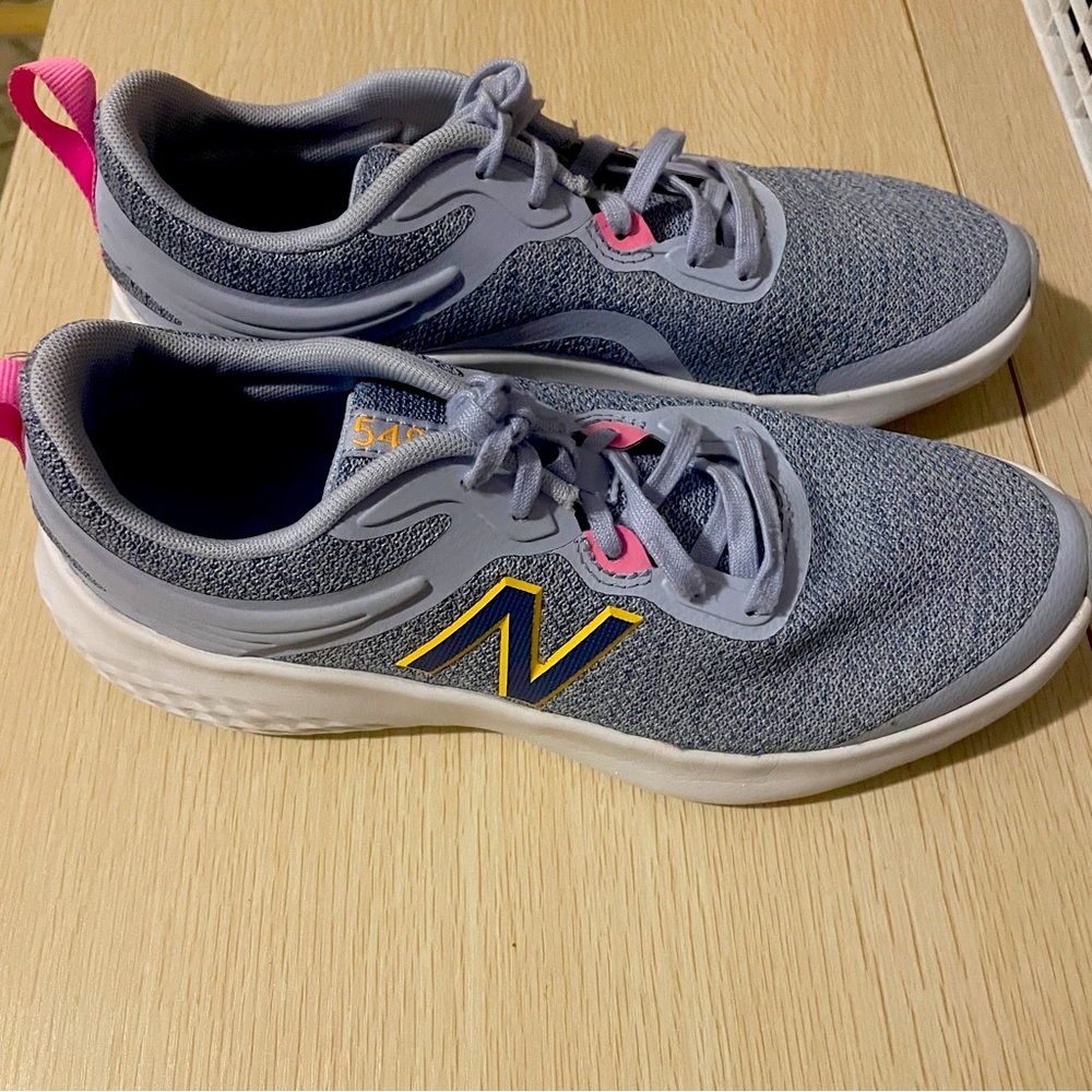 New Balance Gray and Pink Sneakers